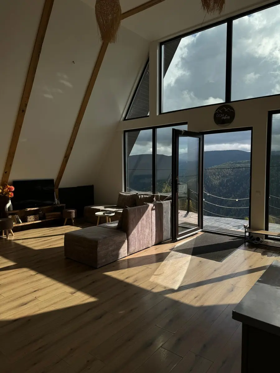 Living room with the terrace door open