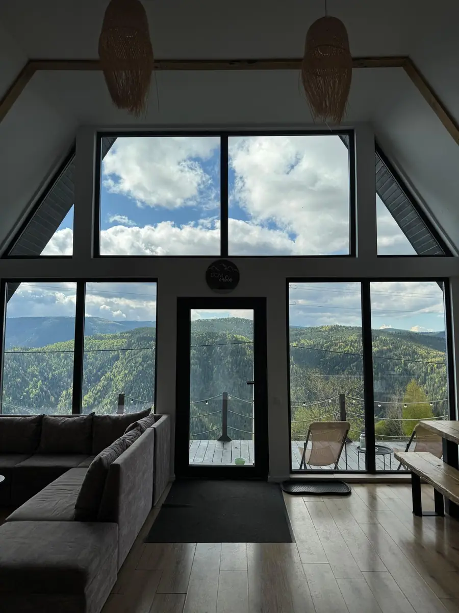 Mountain view from the living room